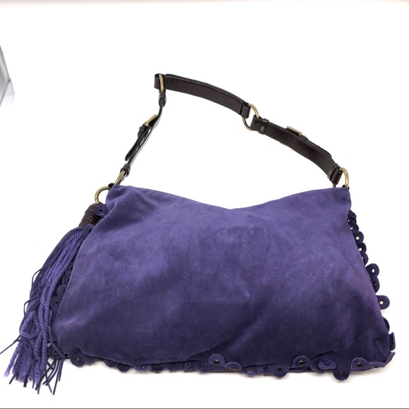 Berge Bags Berge Purple Suede Tassel Hobo Bag Made In Italy Poshmark